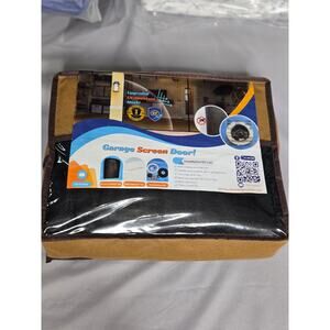 16x7FT Garage Door Screen Magnetic 2 Car Heavy Duty UV Mesh Easy Install